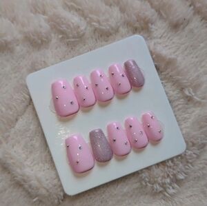 Pretty in Pink Luxury Press On Nail Set MADE TO ORDER